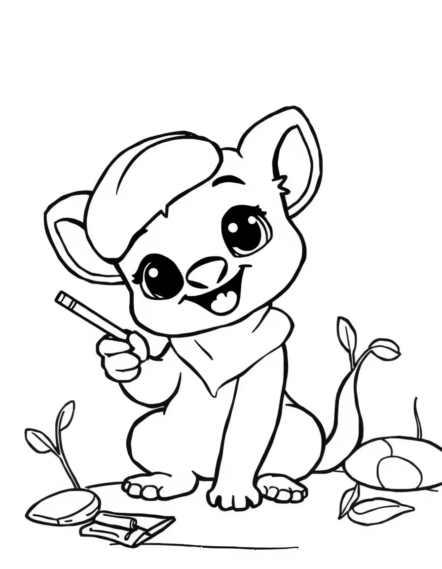 (Bluey TV show) Chilli painting a picture.