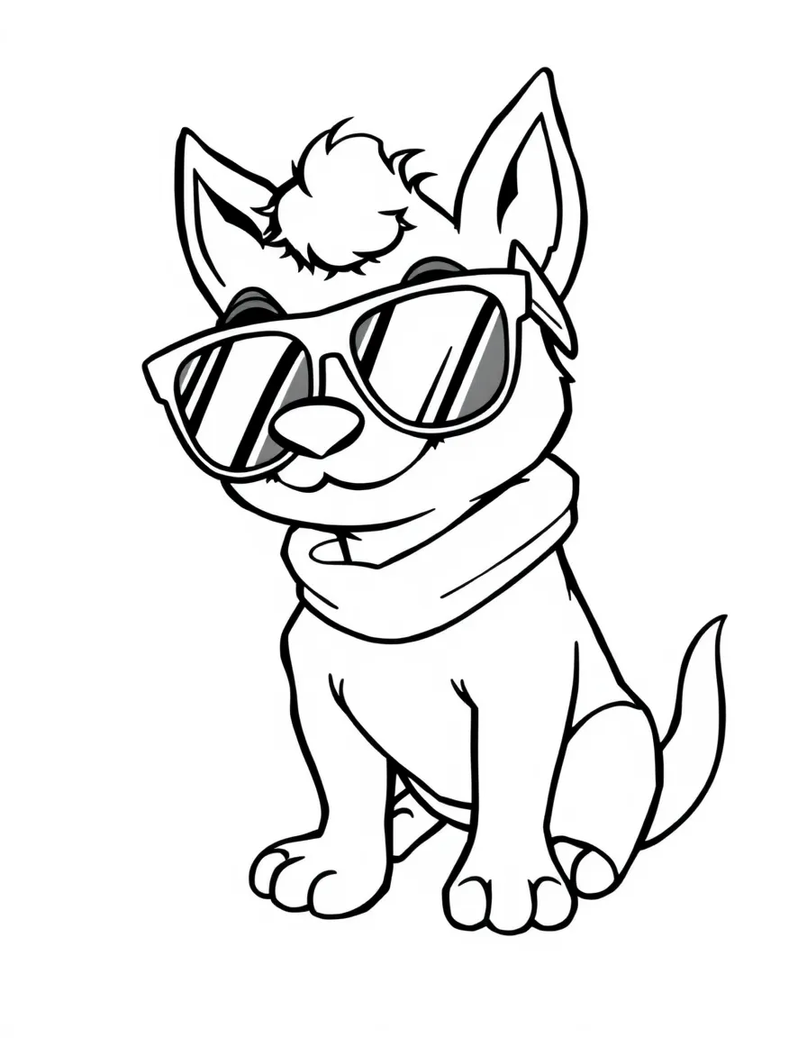 (Bluey TV show) Chilli wearing sunglasses.