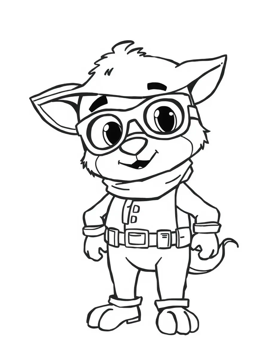 (Bluey TV show) Bandit in a funny disguise.
