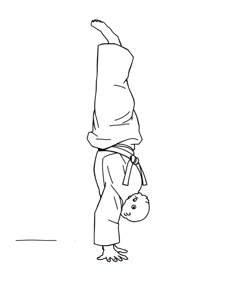 (Bluey TV show) Judo doing a cartwheel.