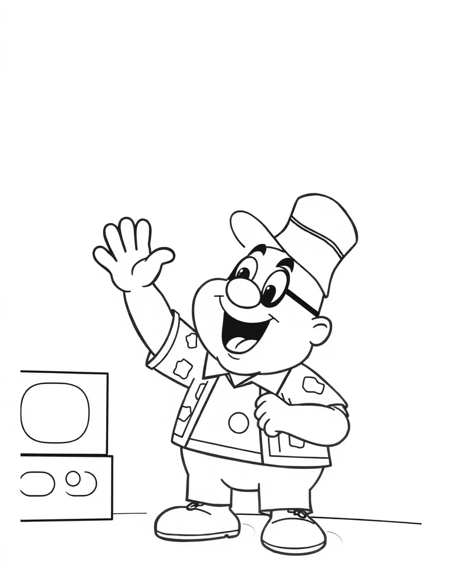 (Bluey TV show) Pat (Lucky's Dad) cheering.
