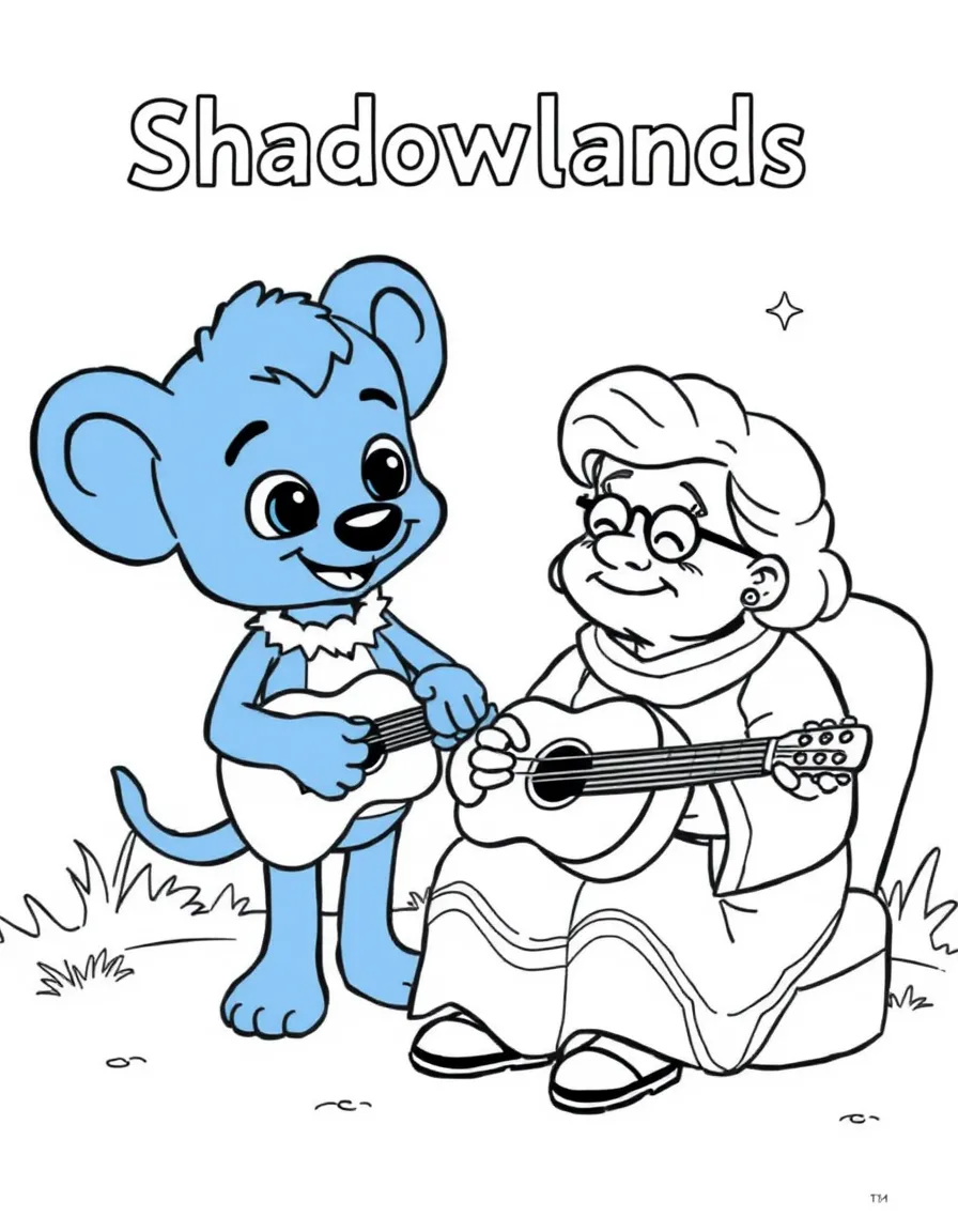 (Bluey TV show) Bluey and Granny Rita playing "Shadowlands."