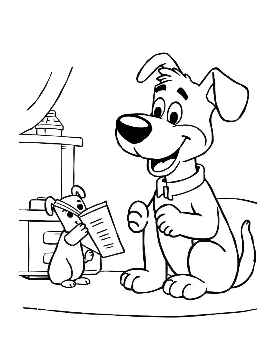 (Bluey TV show) Rusty telling a story.