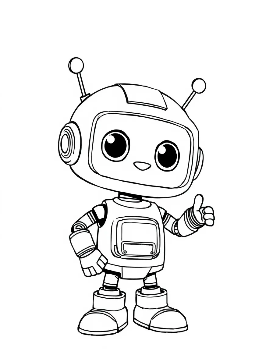 (Bluey TV show) Winton pretending to be a robot.
