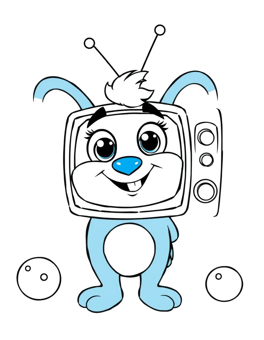 (Bluey TV show) Bingo making a face.