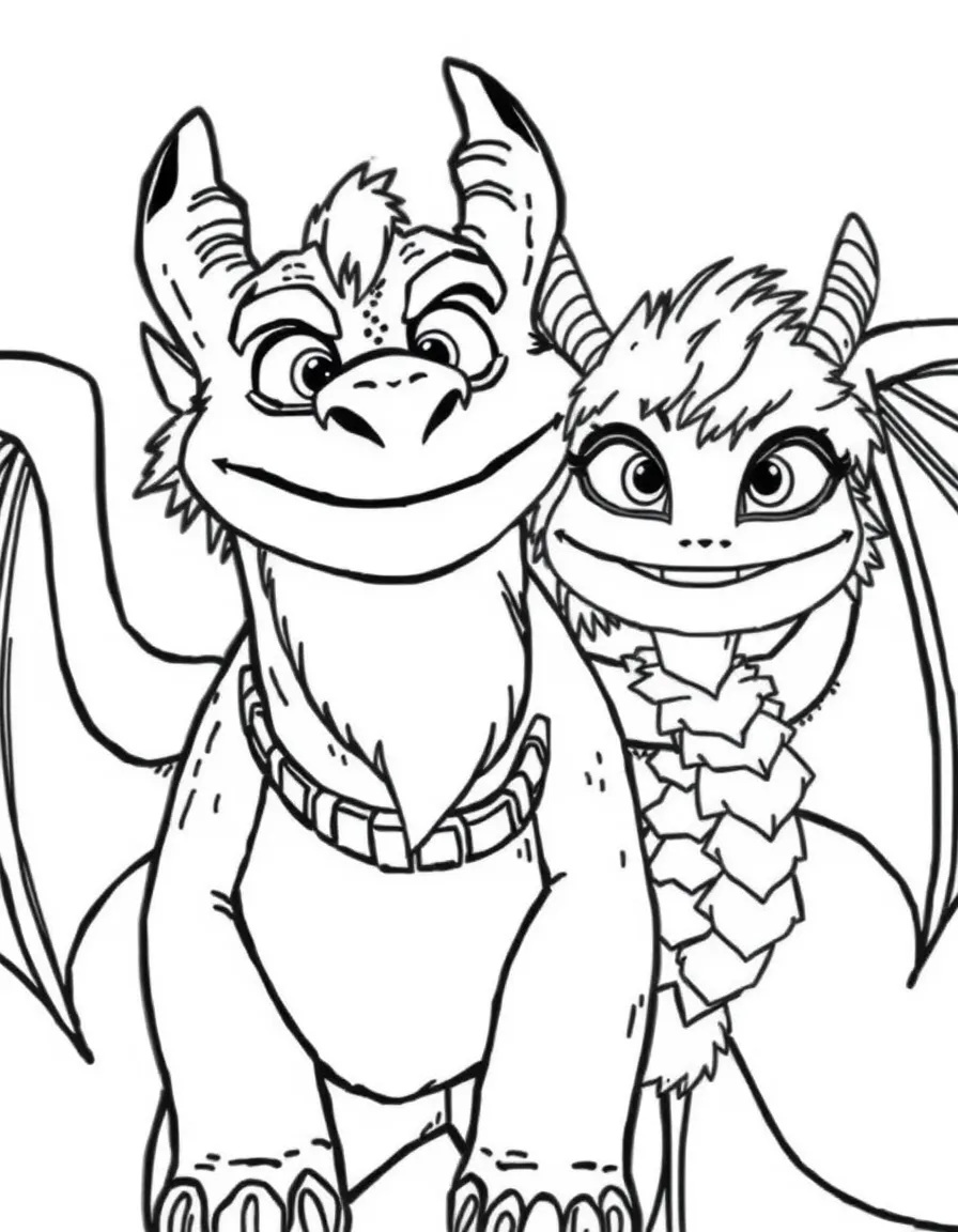 (characters in "How to Train Your Dragon") Snotlout with Hookfang.
