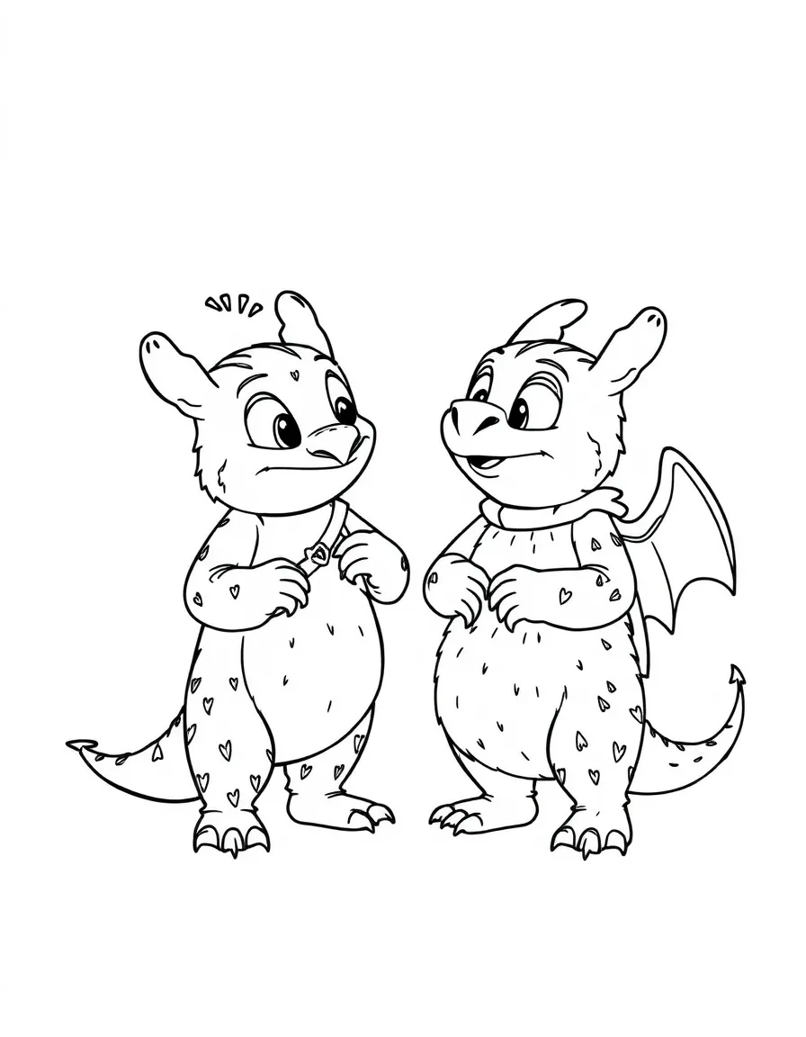(characters in "How to Train Your Dragon") Ruffnut and Tuffnut arguing.
