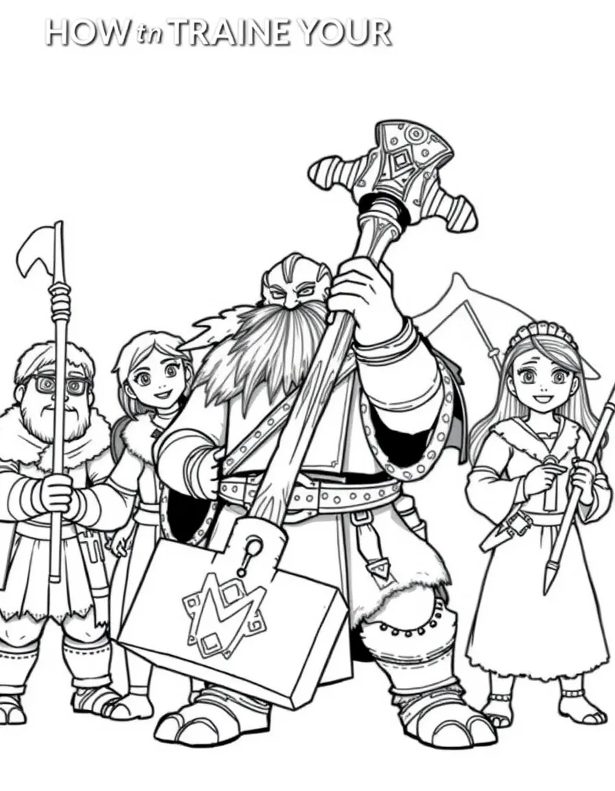 (characters in "How to Train Your Dragon") Stoick's mighty hammer.