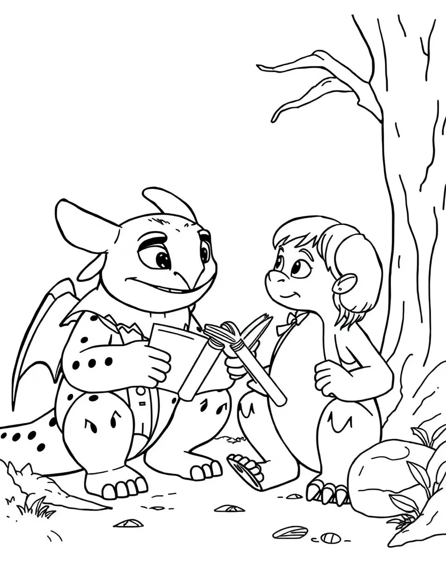 (characters in "How to Train Your Dragon") Gobber telling a story.