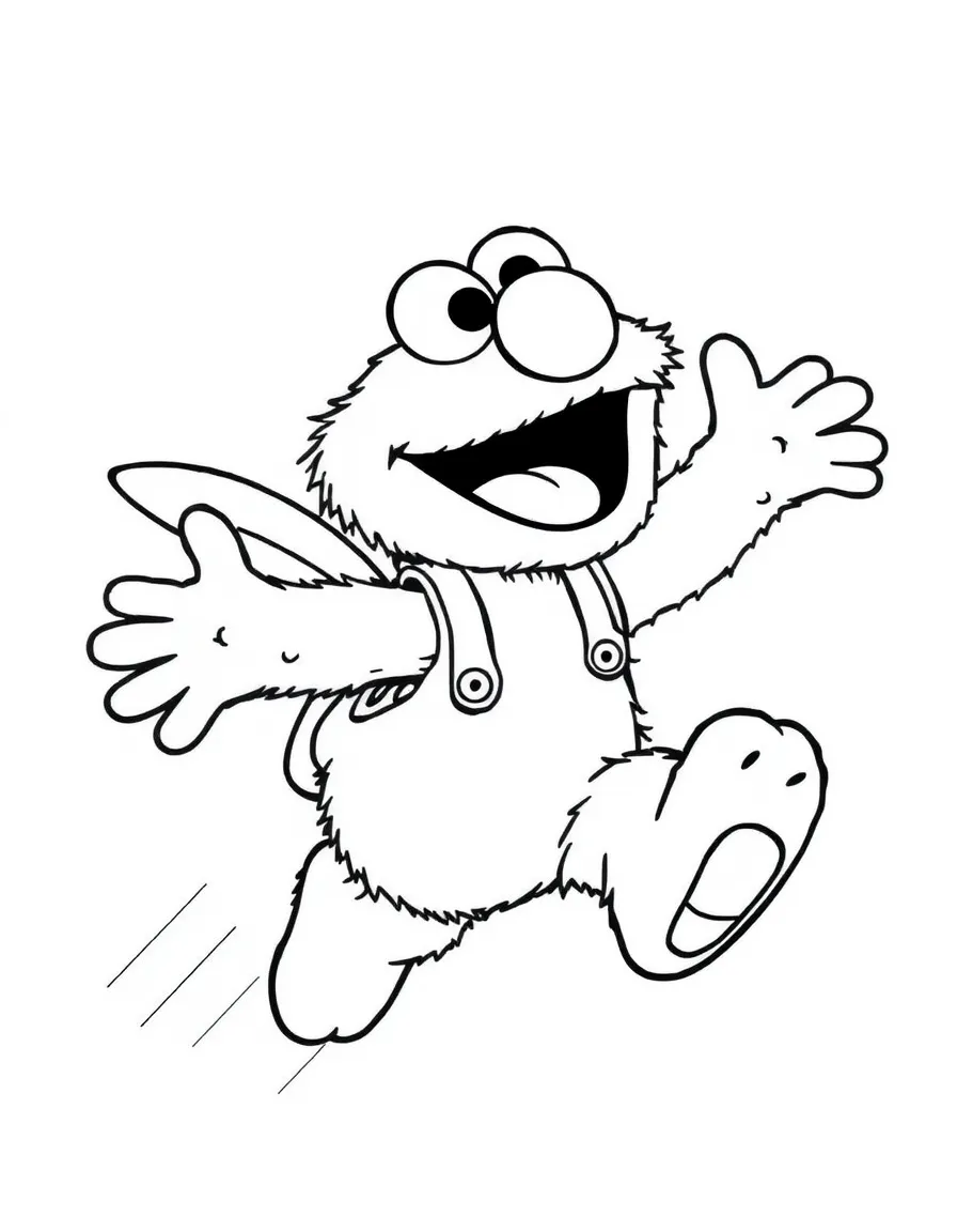 (Sesame Street) Grover flying.