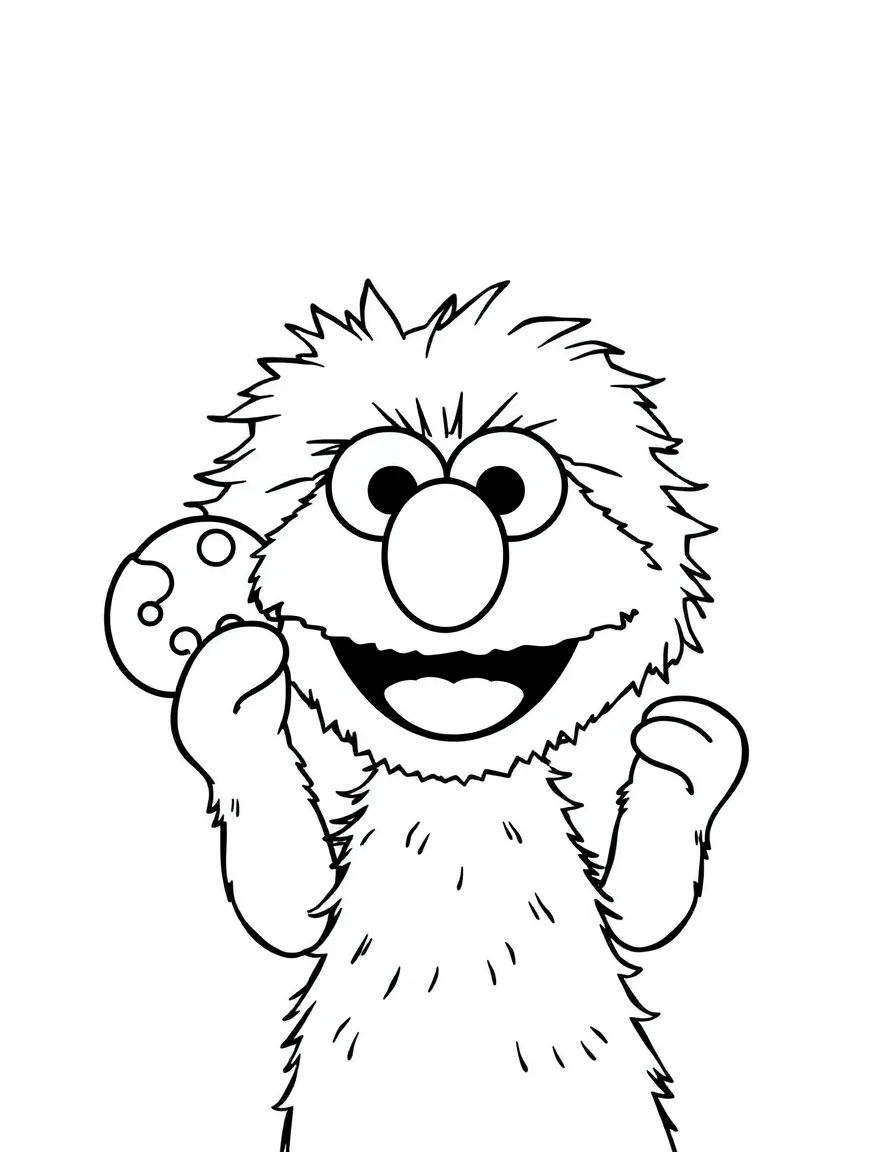 (Sesame Street) Frazzle with a cookie.