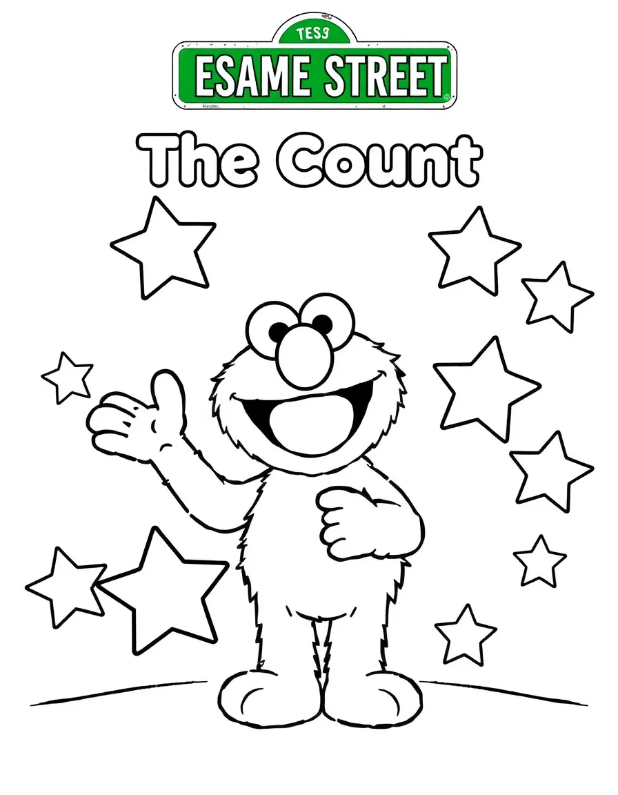 (Sesame Street) The Count counting stars.