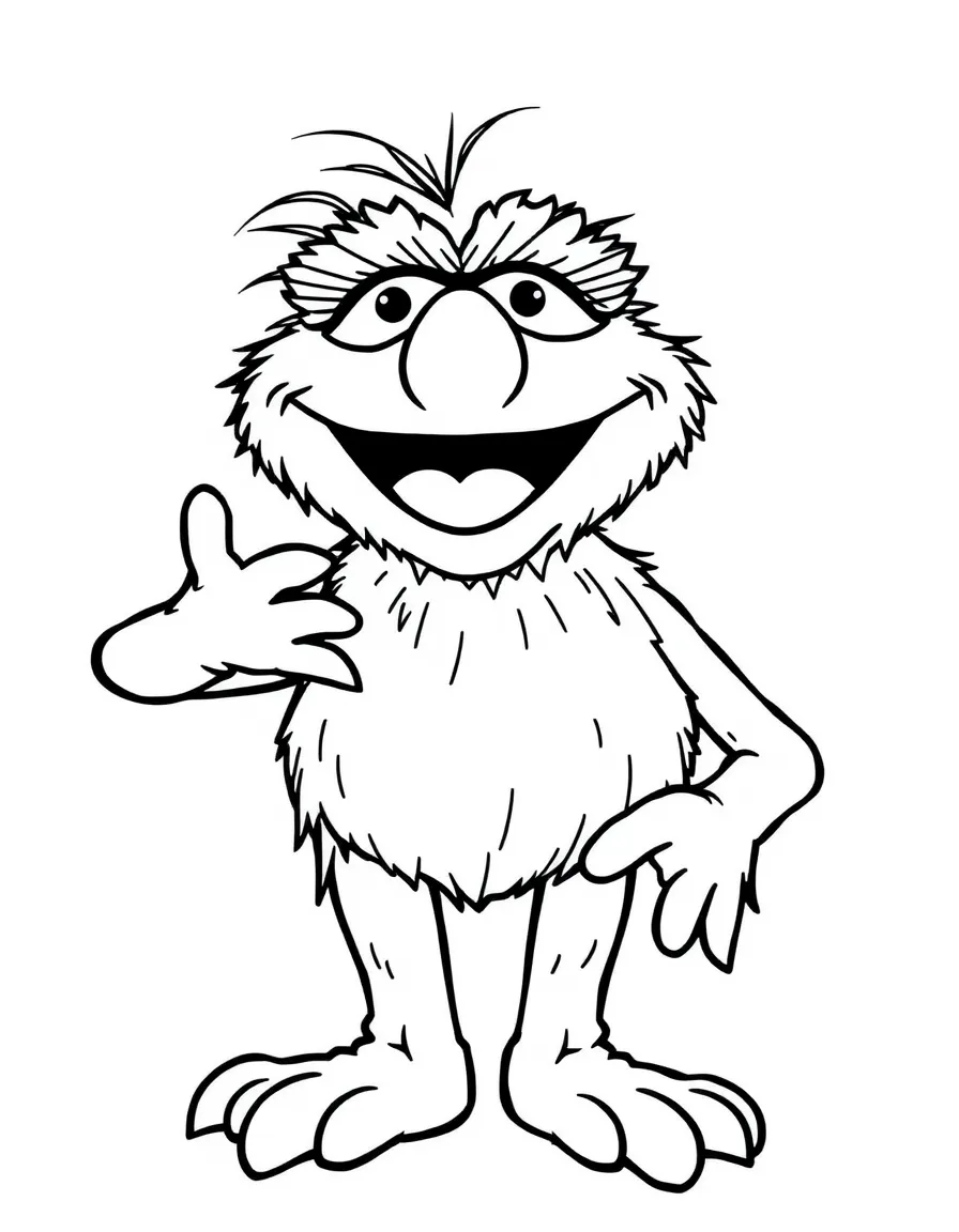 (Sesame Street) Oscar the Grouch being silly.