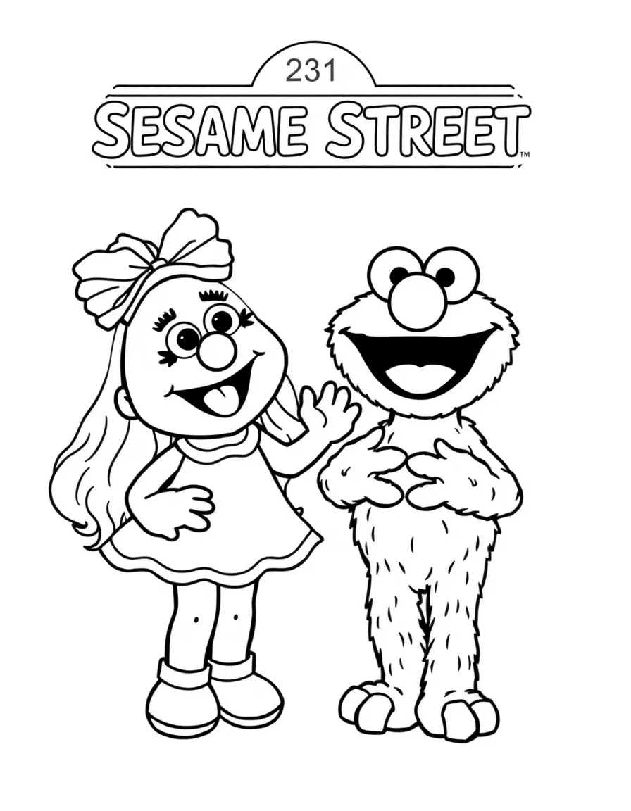 (Sesame Street) Abby Cadabby and Elmo laughing together.