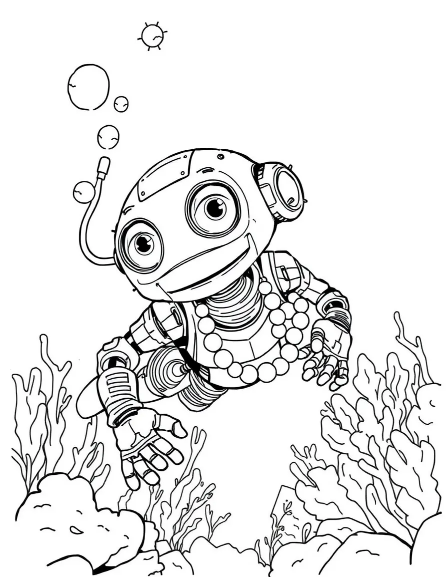(The Wild Robot, movie) Tawny diving for pearls.