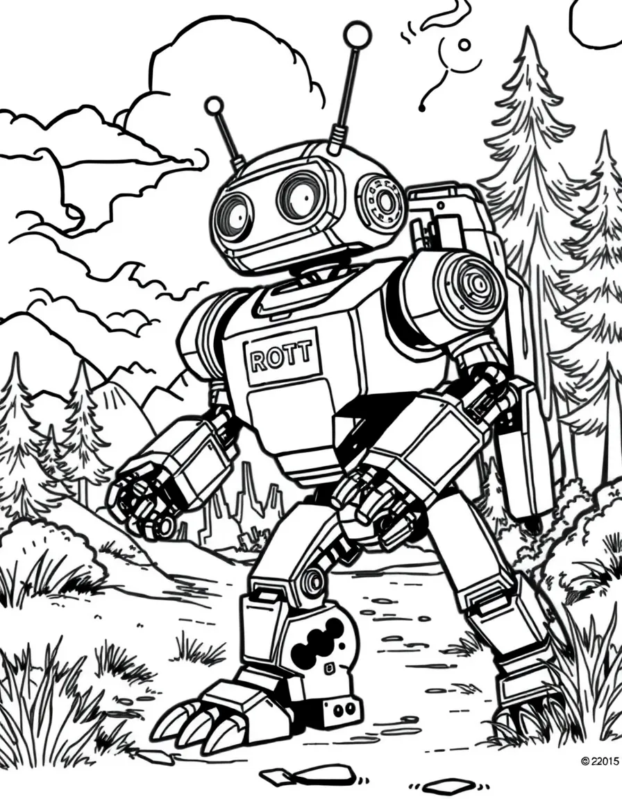 (The Wild Robot, movie) Fink discovering a new path.