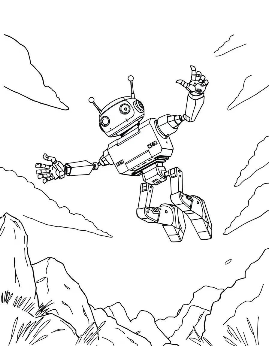 (The Wild Robot, movie) Brightbill flying high in the sky.