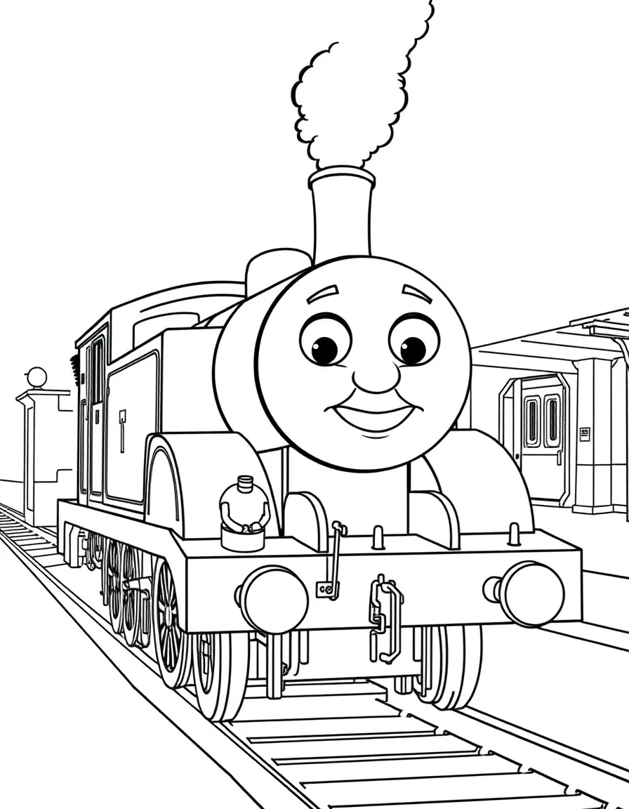 (Thomas & Friends TV show) Gordon at Knapford Station.