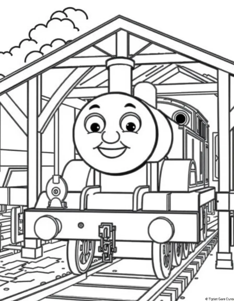 (Thomas & Friends TV show) Rosie at Tidmouth Sheds.