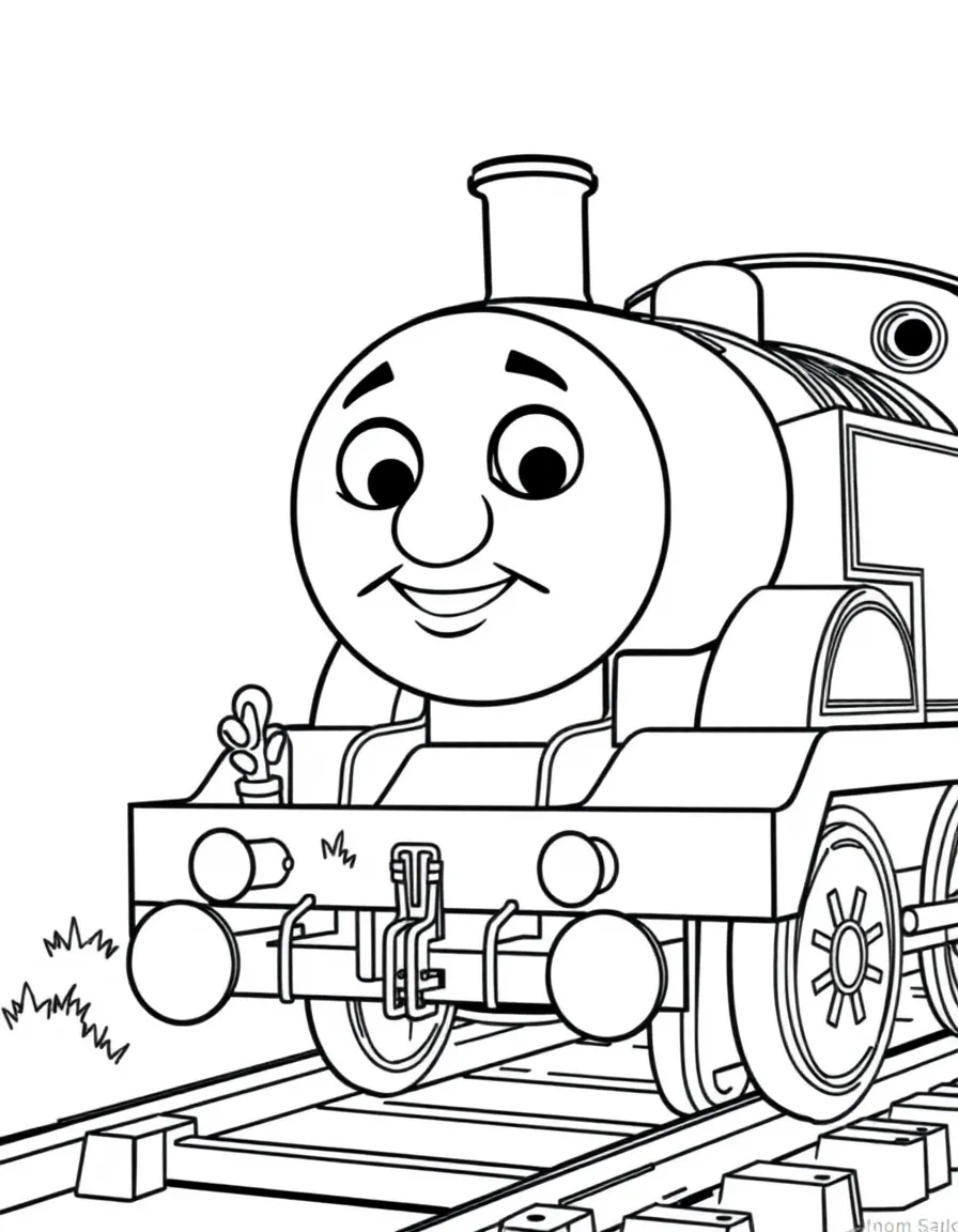 (Thomas & Friends TV show) Diesel trying to be sneaky.