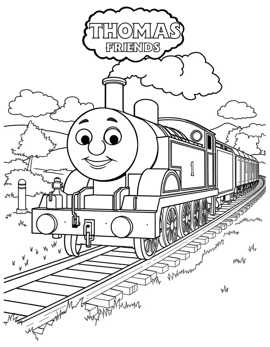 (Thomas & Friends TV show) Gordon steaming through the countryside.