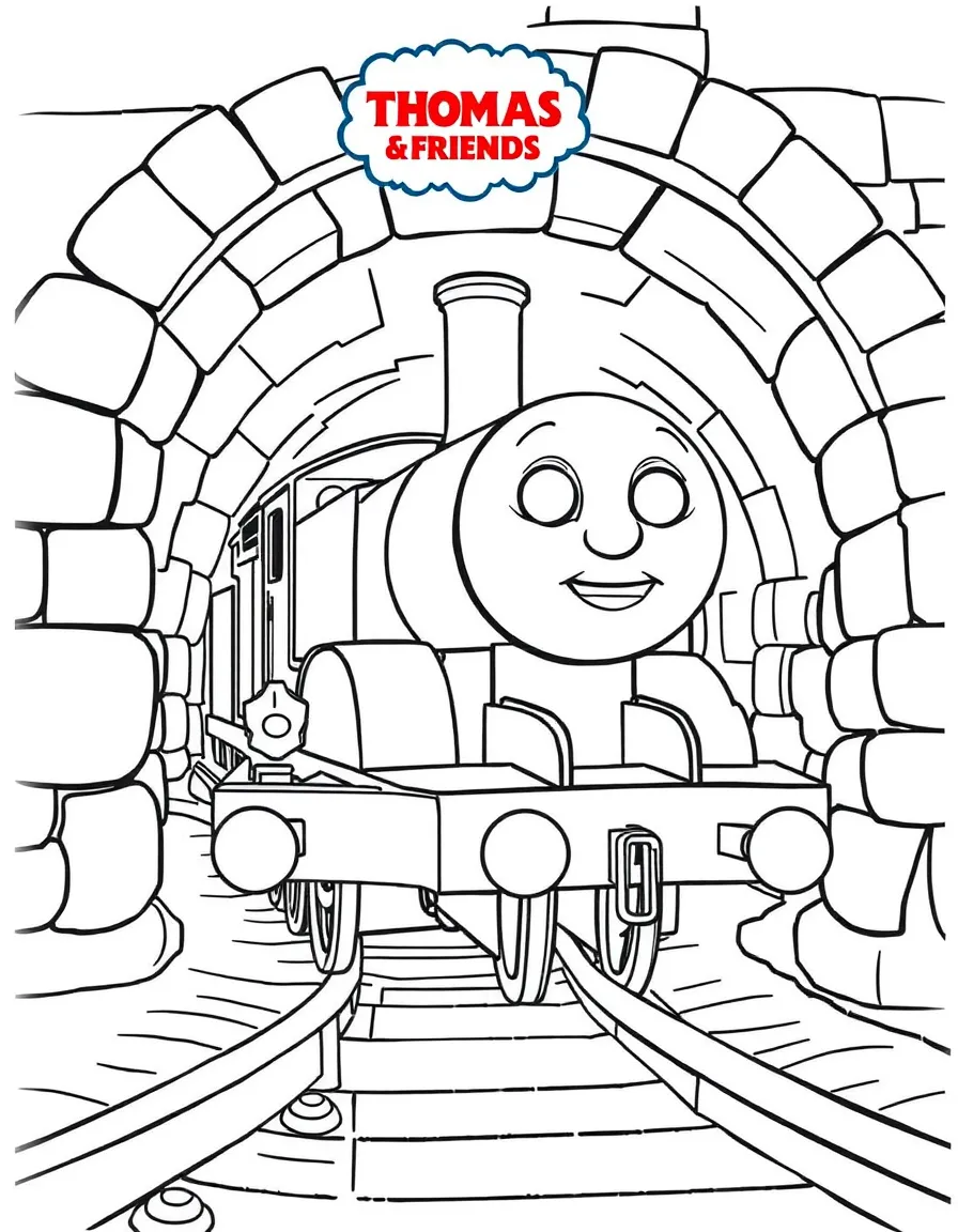 (Thomas & Friends TV show) Henry chugging through a tunnel.