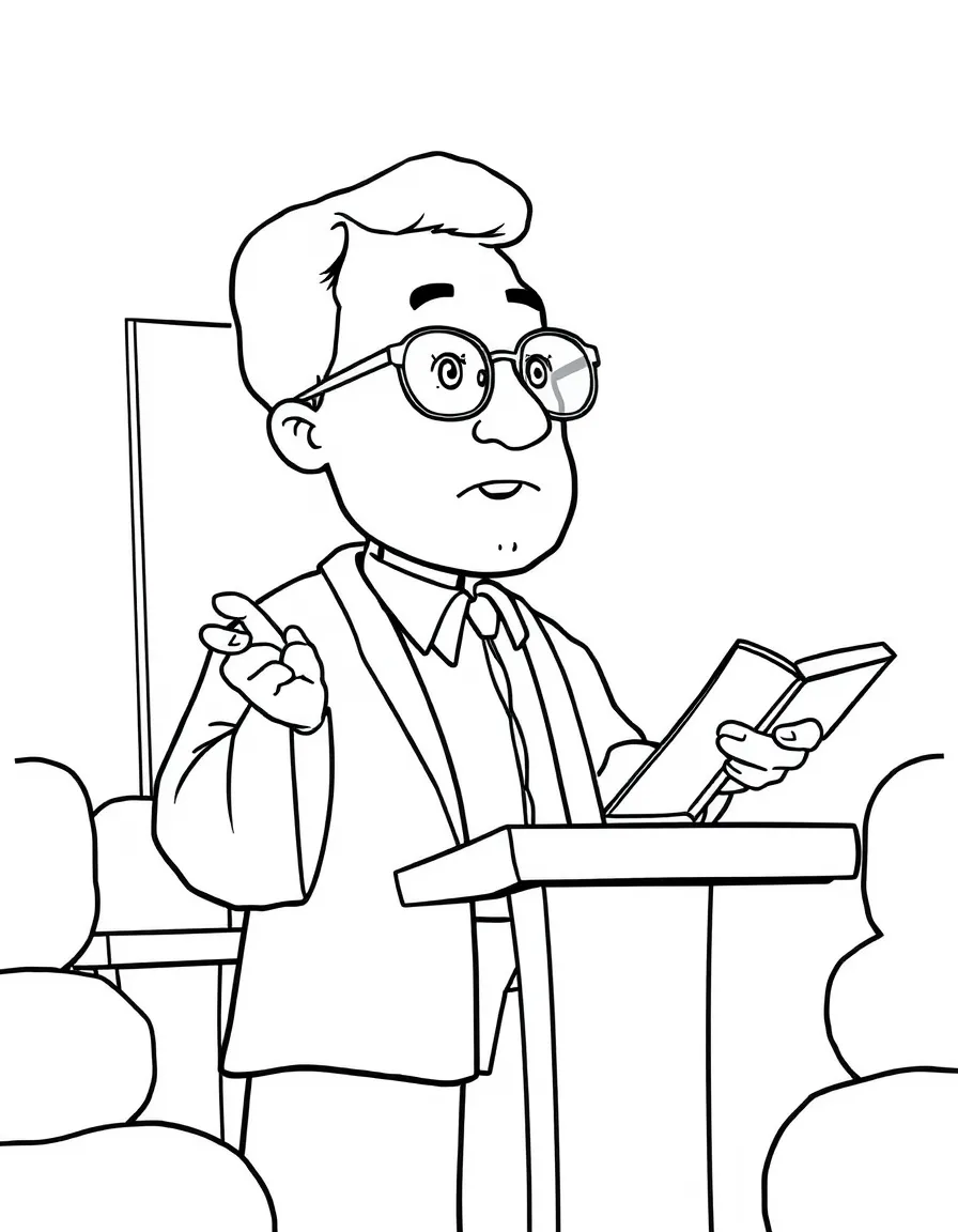 A professor is delivering a lecture.