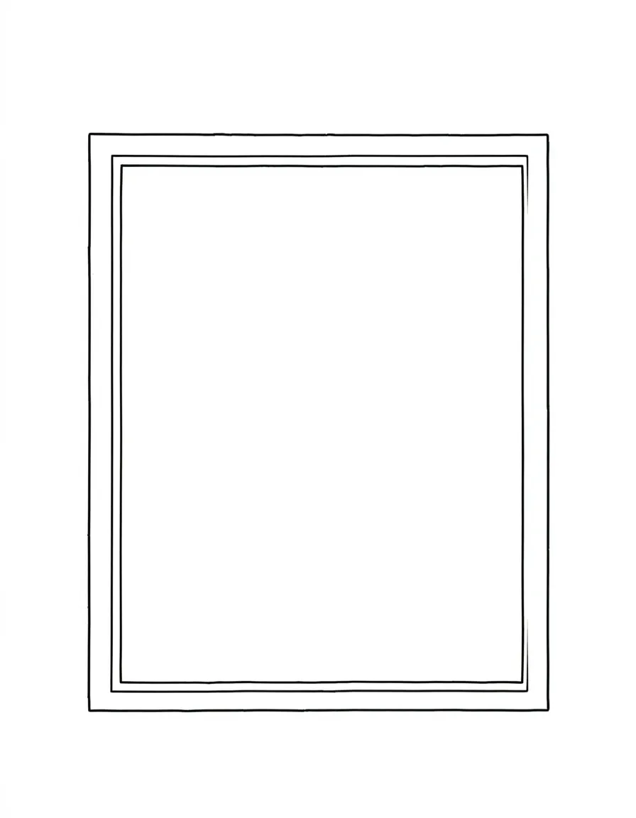 A simple outline of a Greek key pattern for coloring.