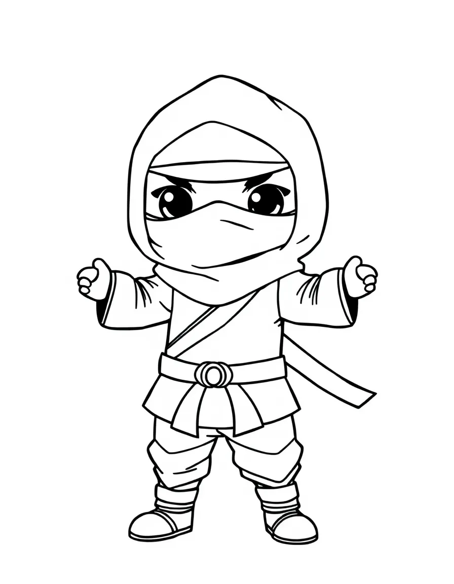 A cute drawing of a ninja star for coloring.