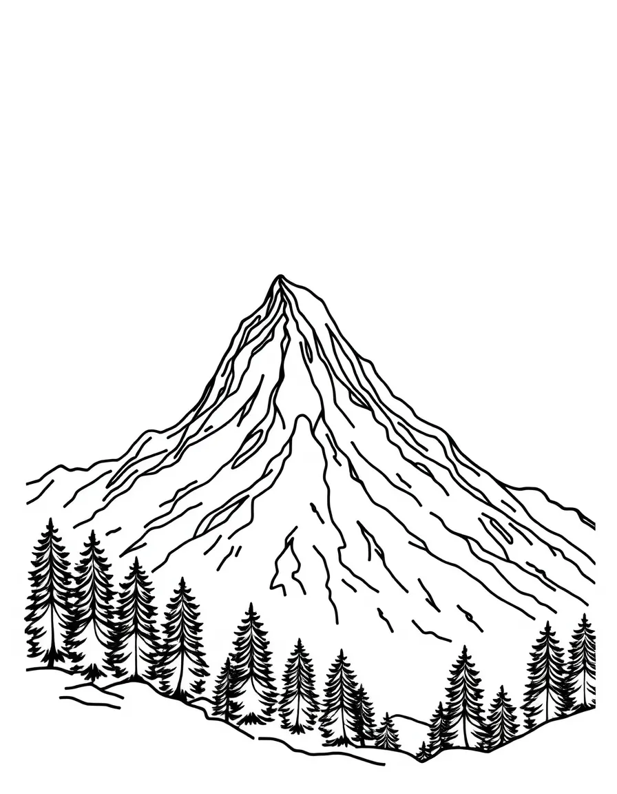 A simple outline of Sugarloaf Mountain.