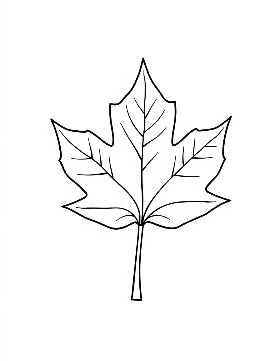 A cute drawing of a maple leaf.