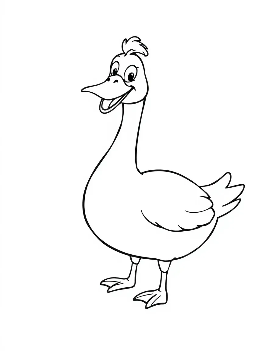 A cartoon-style drawing of a cheerful Canadian goose.