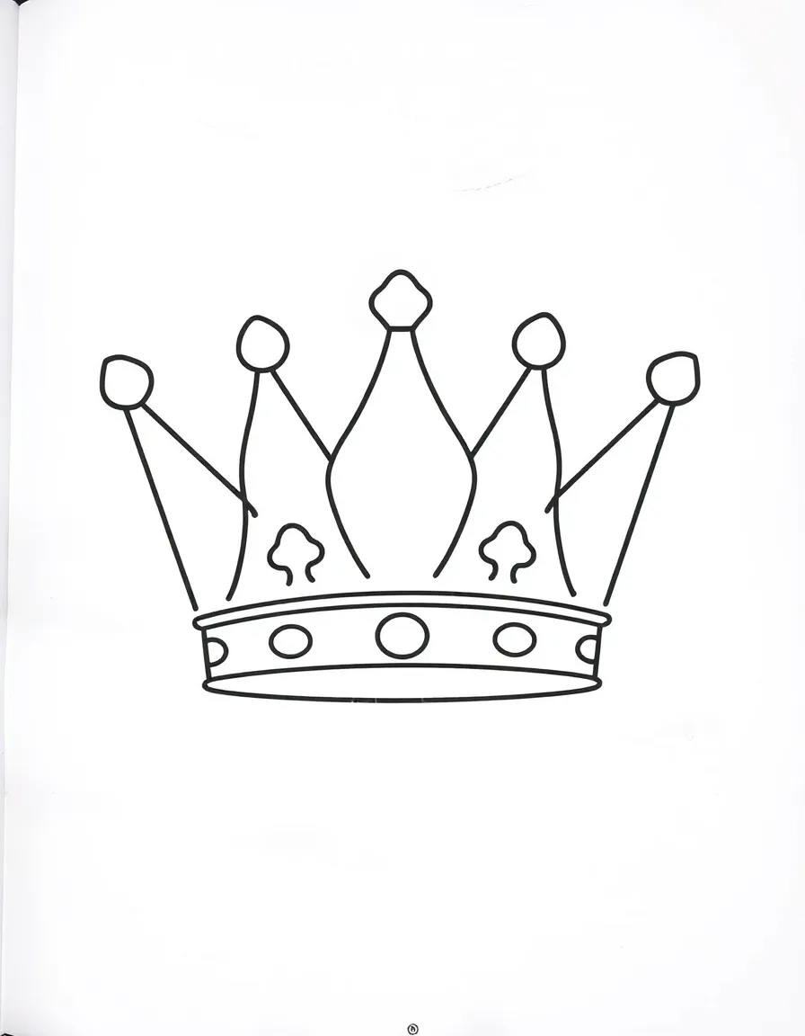 A simplified drawing of a crown.
