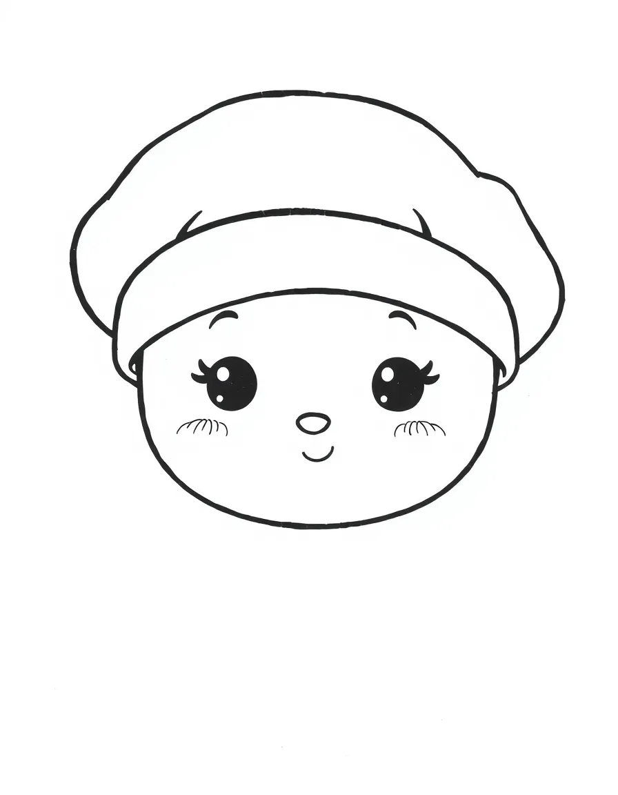 A cute drawing of a beret.