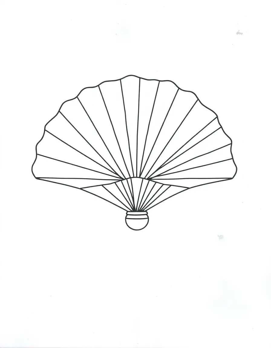 A simple outline of a fan.