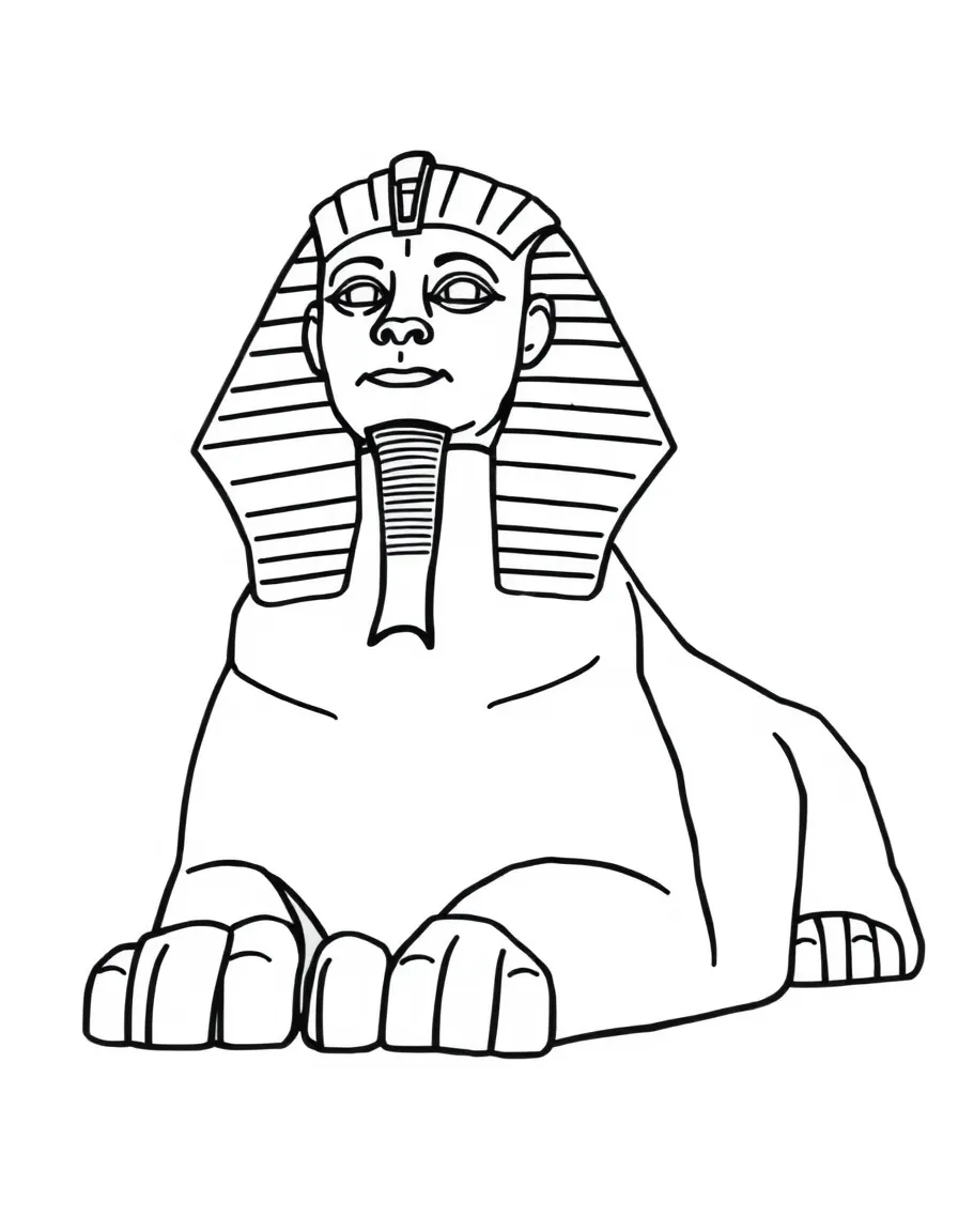 A simplified drawing of the Sphinx.