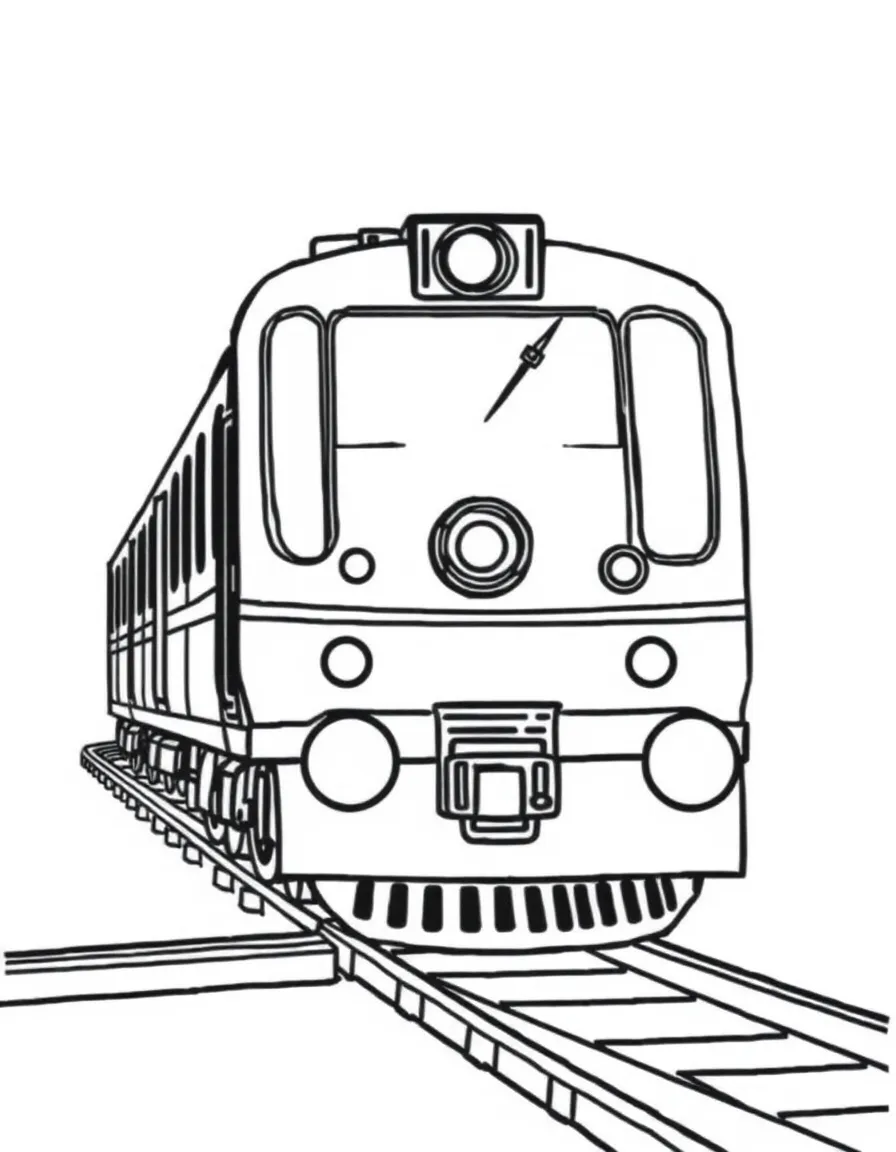 A drawing of a simplified bullet train.