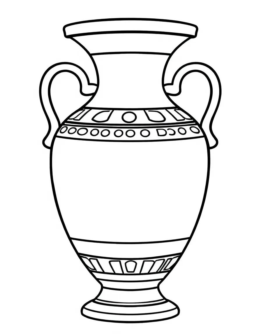 A simple outline of a Greek amphora.