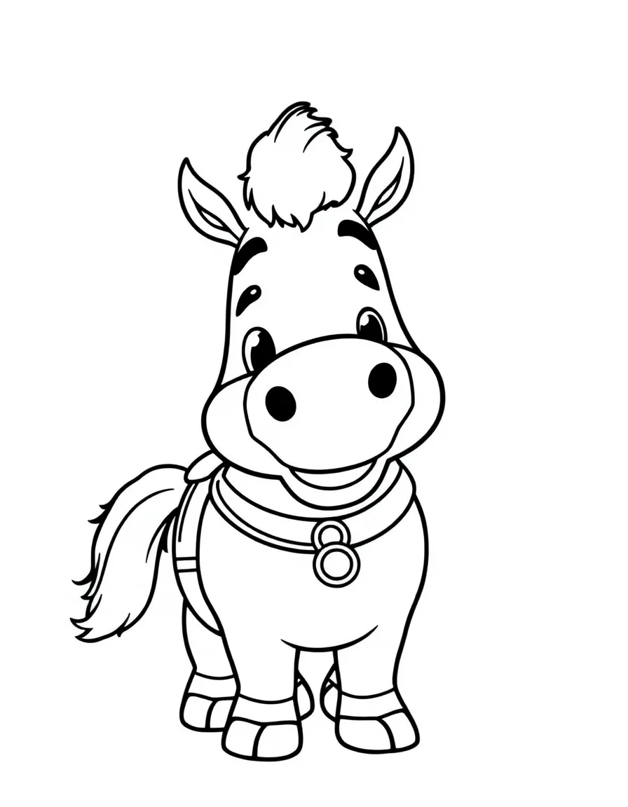 A cartoon-style drawing of a cheerful Mountie.