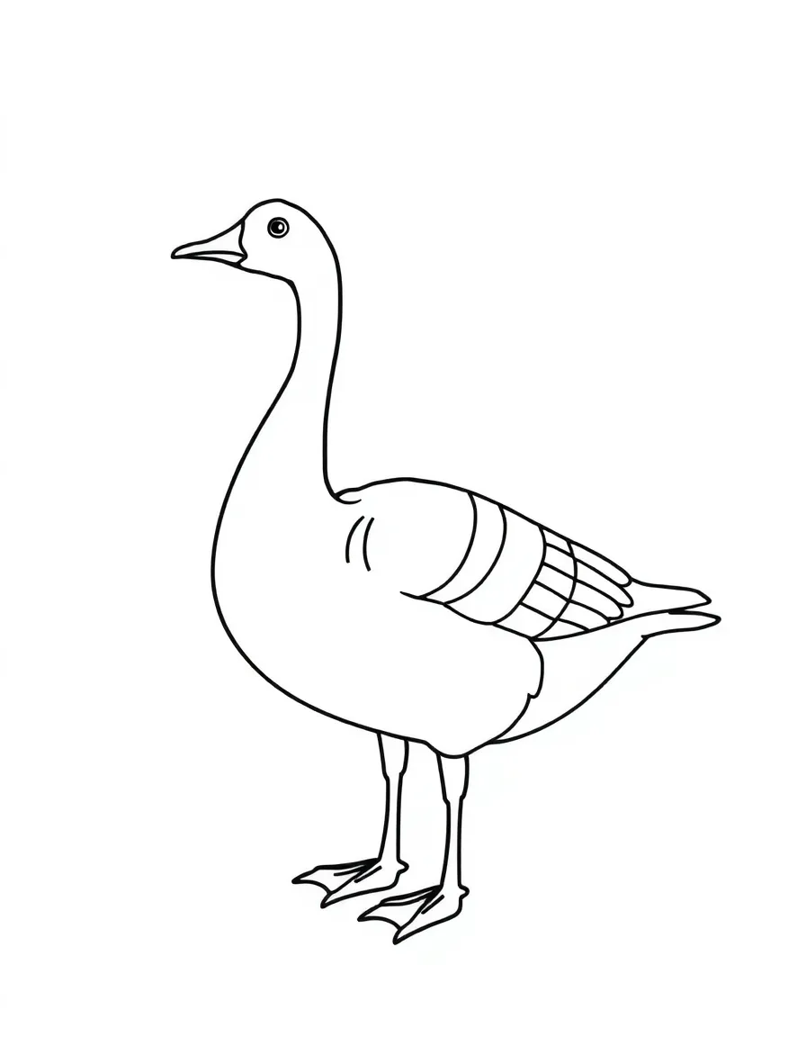A simple outline of a Canadian goose.