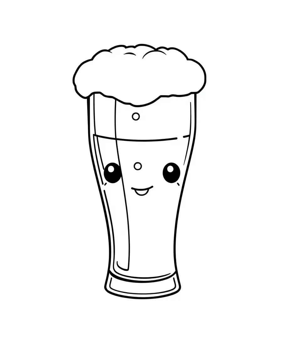 A cute drawing of a pint glass.