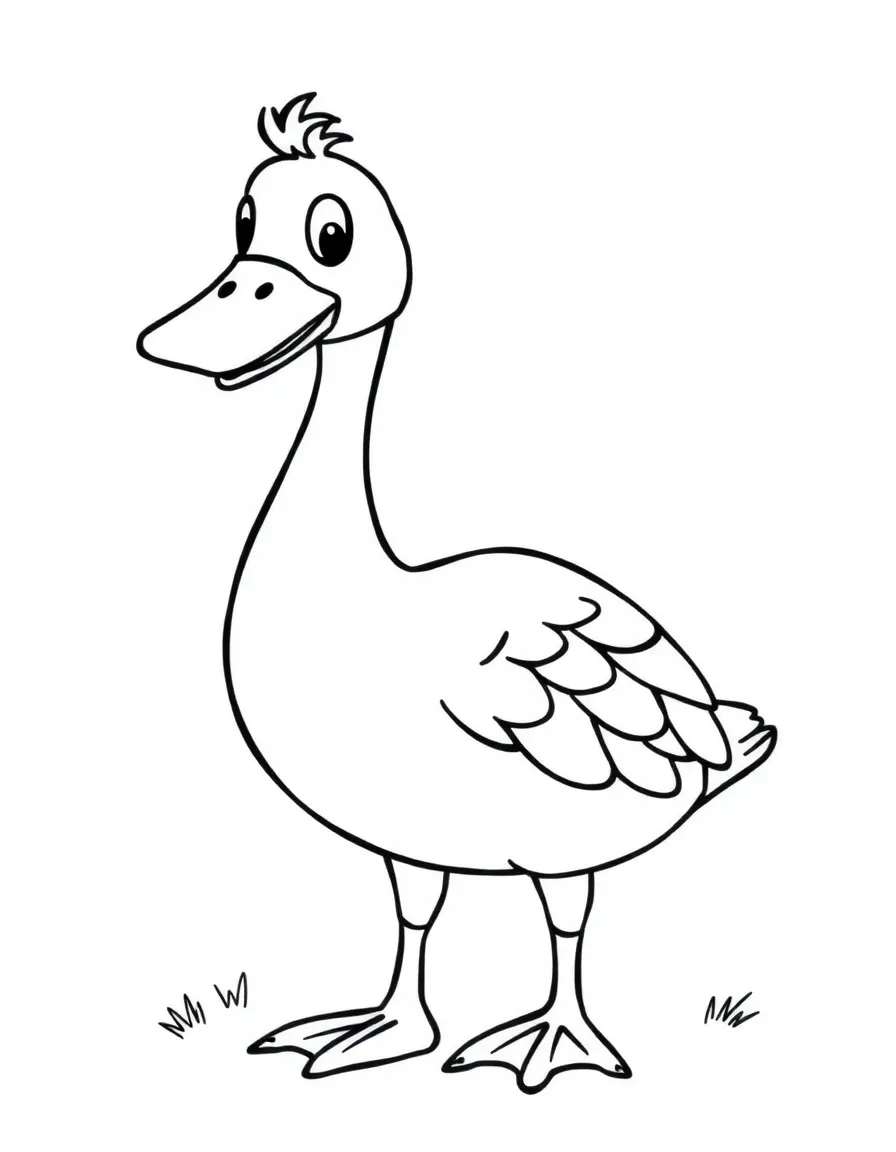 A cartoon-style drawing of a friendly Canadian goose.