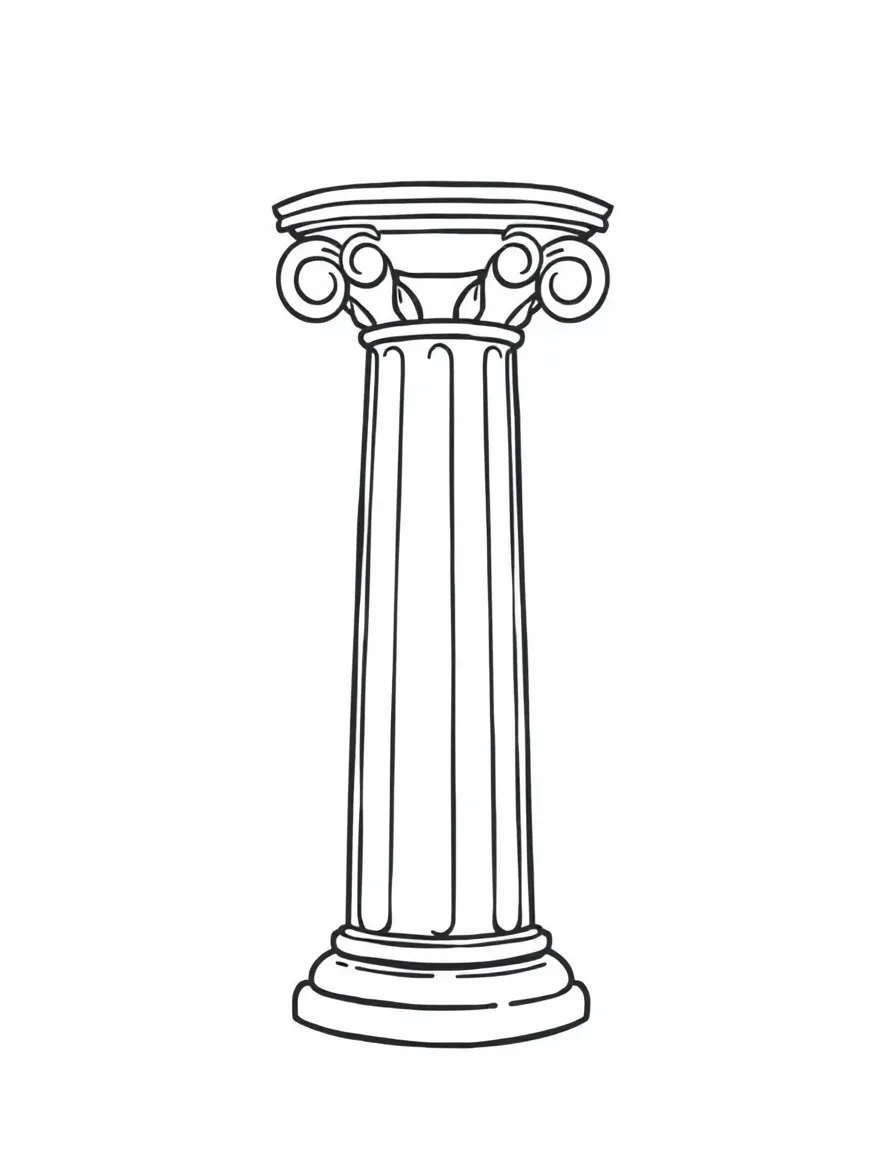 A simple outline of a Roman column.