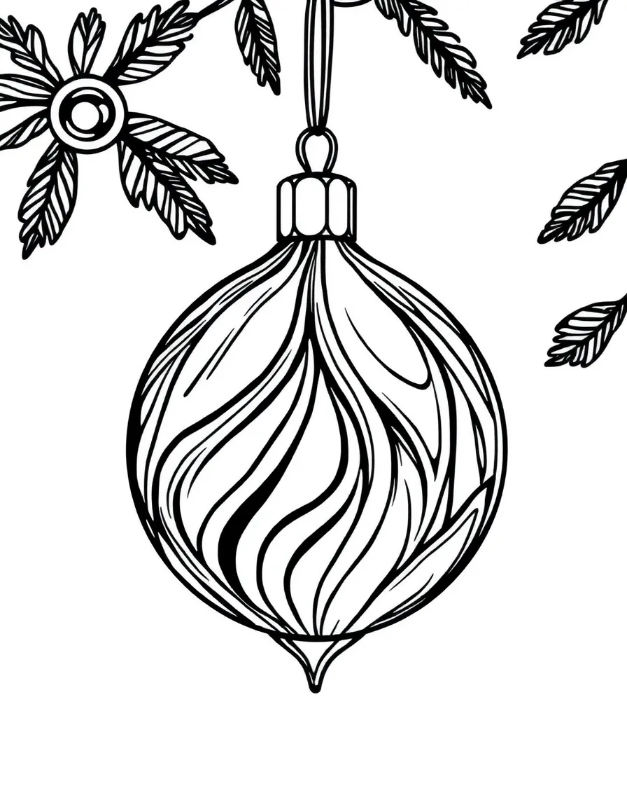 A simplified drawing of a Murano glass ornament.
