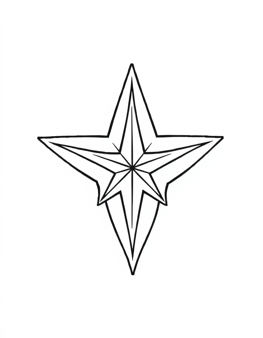 A simplified drawing of a Texas star.