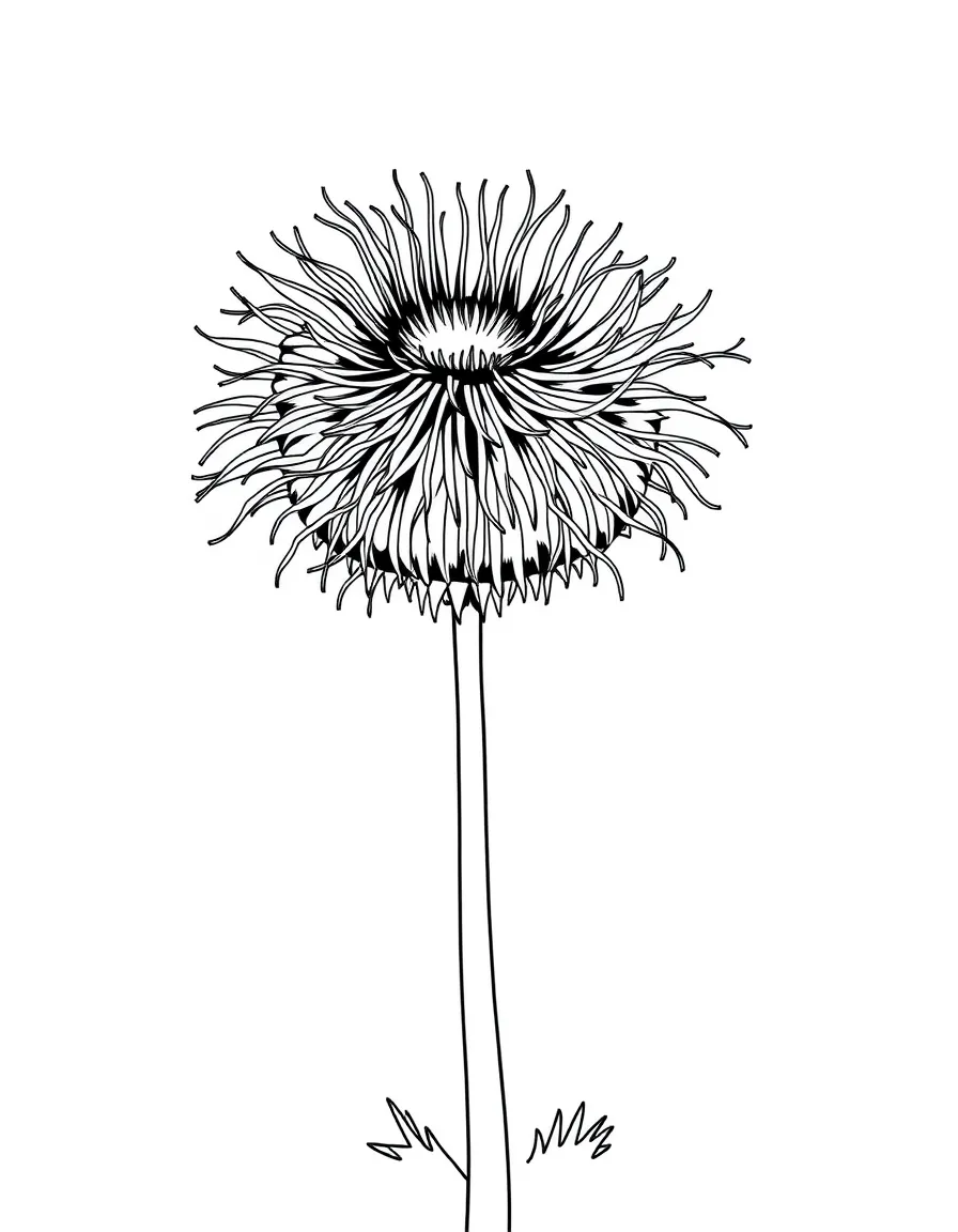 A simple outline of a tumbleweed.