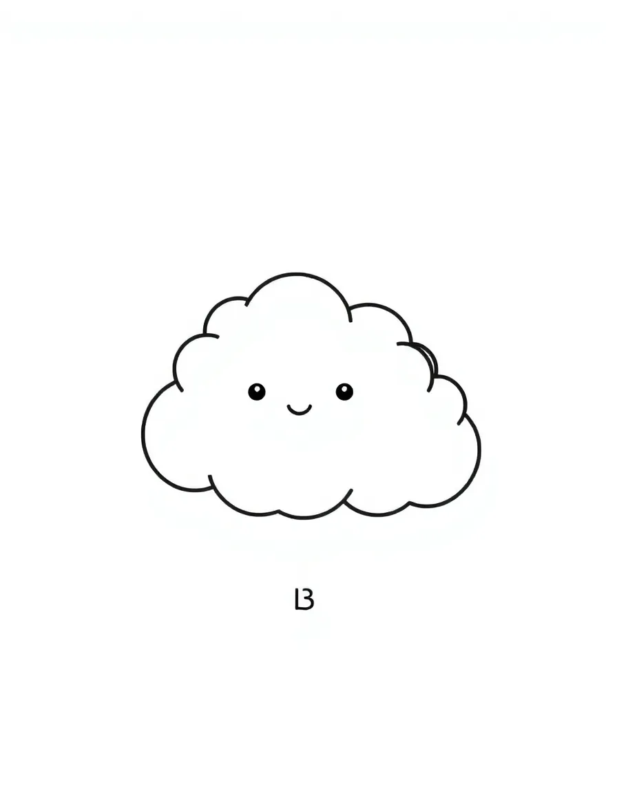 A cute drawing of a mist cloud.