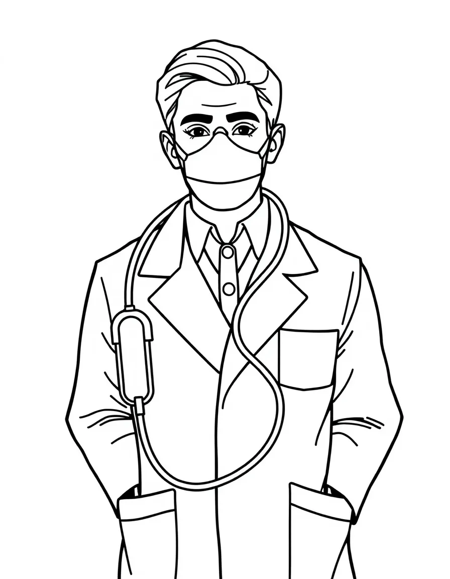 A doctor with a stethoscope.