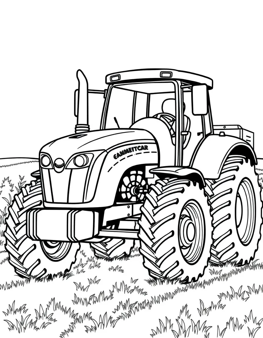 A farmer with a tractor.