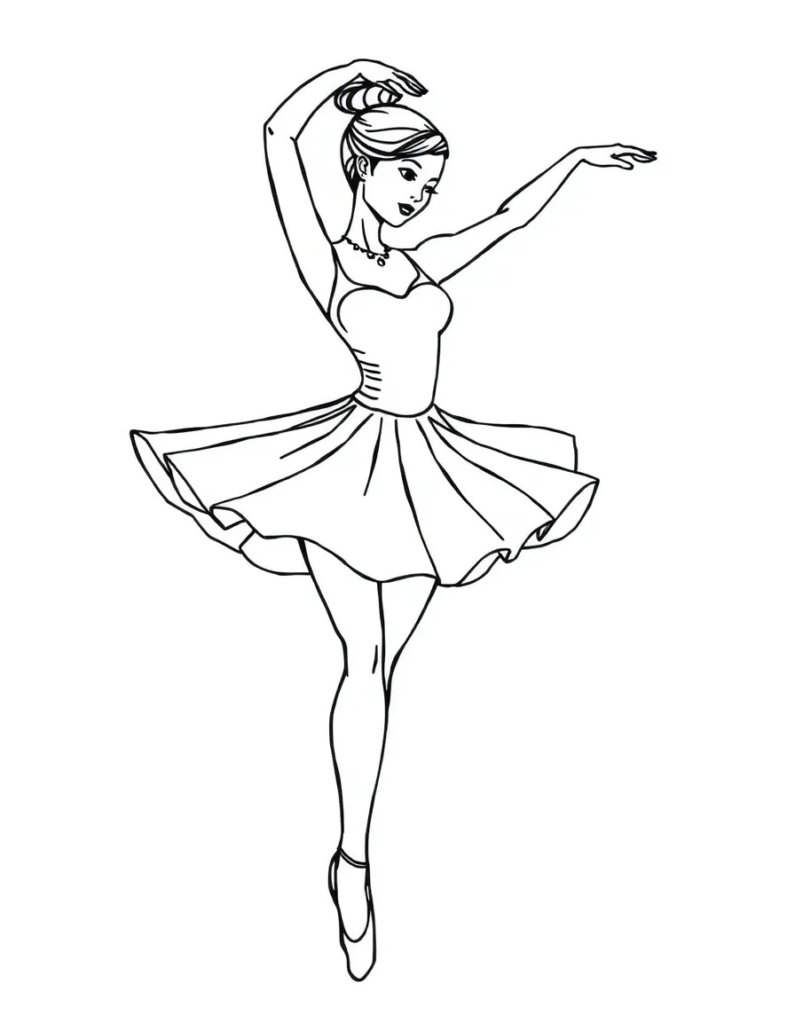 A dancer in a ballet pose.